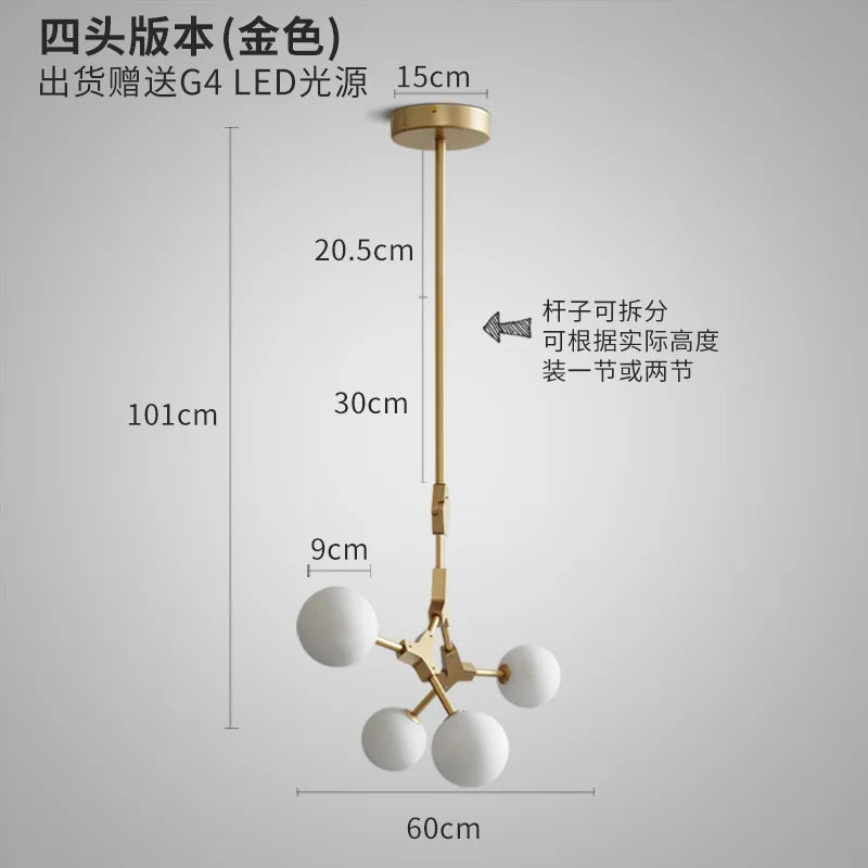 lustre moderne décoratif pour un intérieur nordique élégant