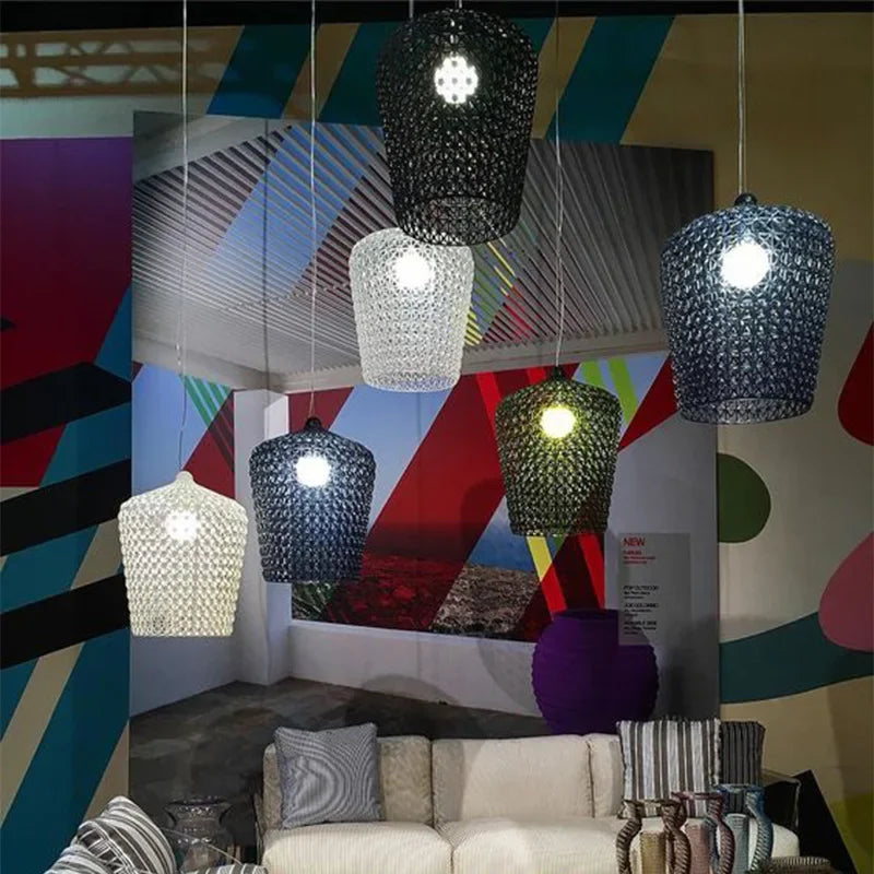 lustre suspendu à led en acrylique design nordique pour éclairage intérieur