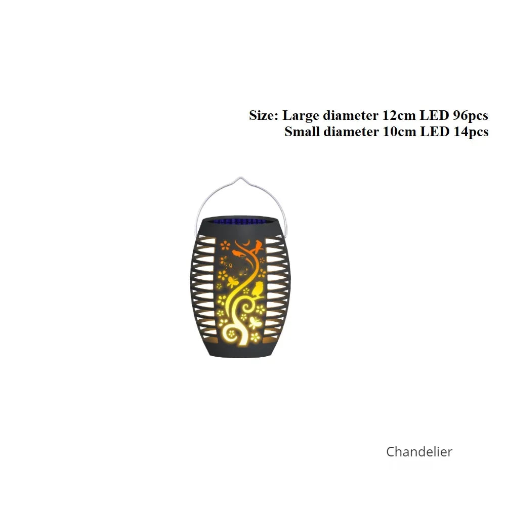 lampe solaire extérieure 96 led torche vacillante pour jardin et patio
