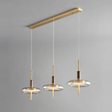 Suspension en laiton et noyer design nordique luxueux