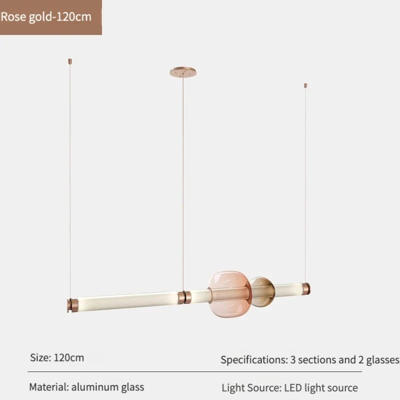 Suspensions design LED en verre de styliste du Canada