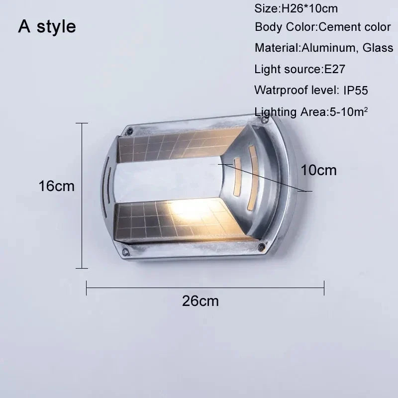 applique murale led rétro imperméable en aluminium idéale pour extérieur et intérieur