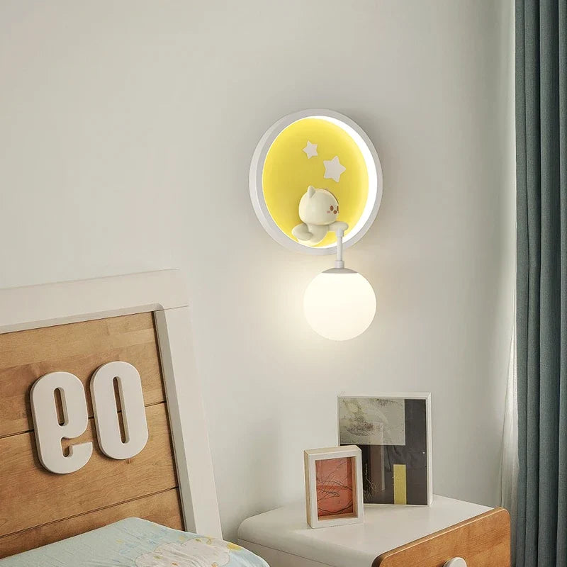 applique murale romantique éclairage décoratif animal pour enfant
