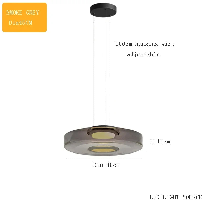 suspension design danois bohème abat-jour en verre pour tables basses