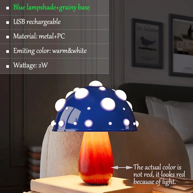 Lampe de Table LED en forme de champignon