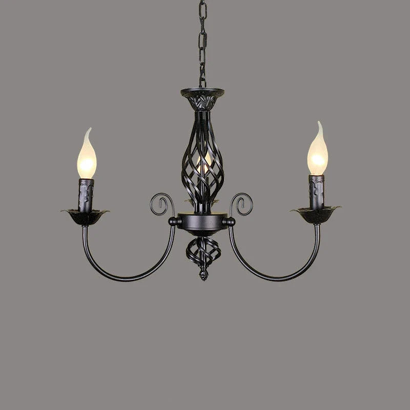 6-Light Farmhouse Candle Chandelier for Living Room, Rustic Industrial Pendant Ceiling Light fixture, Vintage Hanging Lamp for B