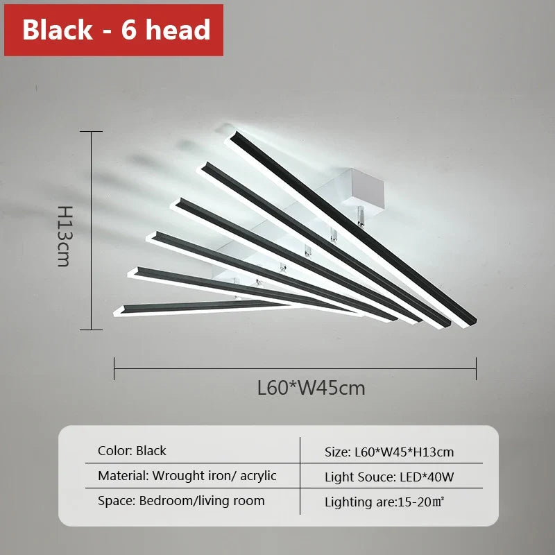 lustre moderne à leds pour décoration intérieure créative