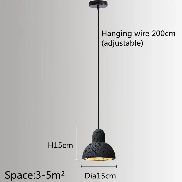lustre haut de gamme en pierre design créatif industriel