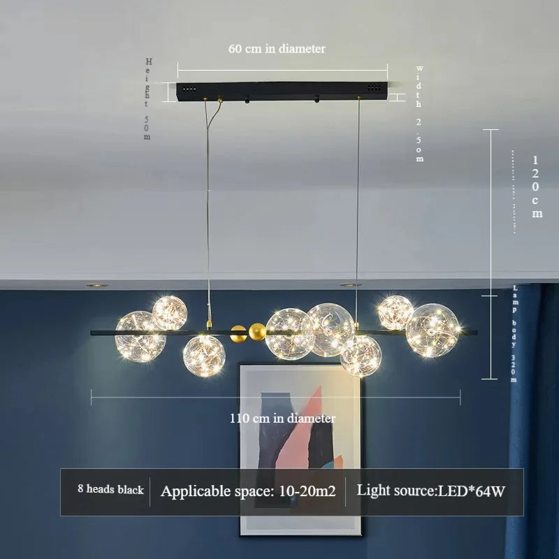 lustre nordique moderne étoilé pour un intérieur créatif
