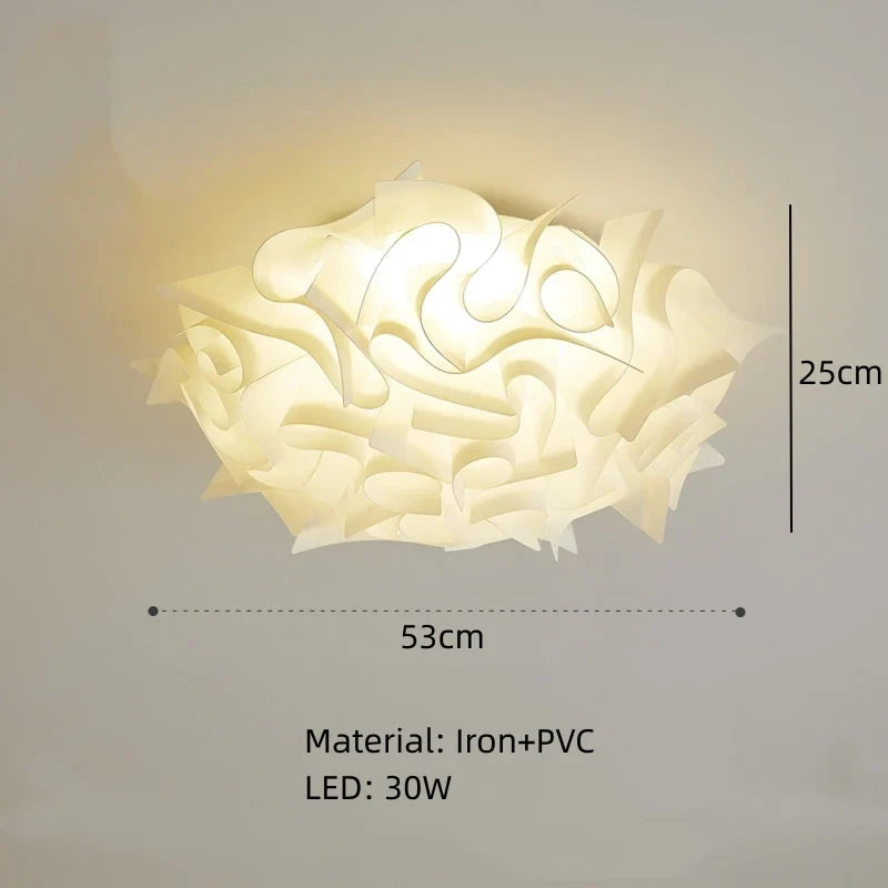 plafonnier led fleur romantique dimmable avec télécommande pvc