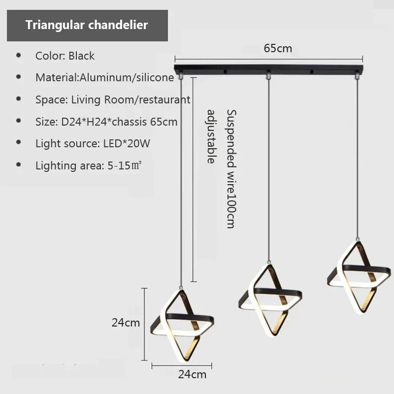 lustre moderne à LED pour un éclairage élégant et décoratif