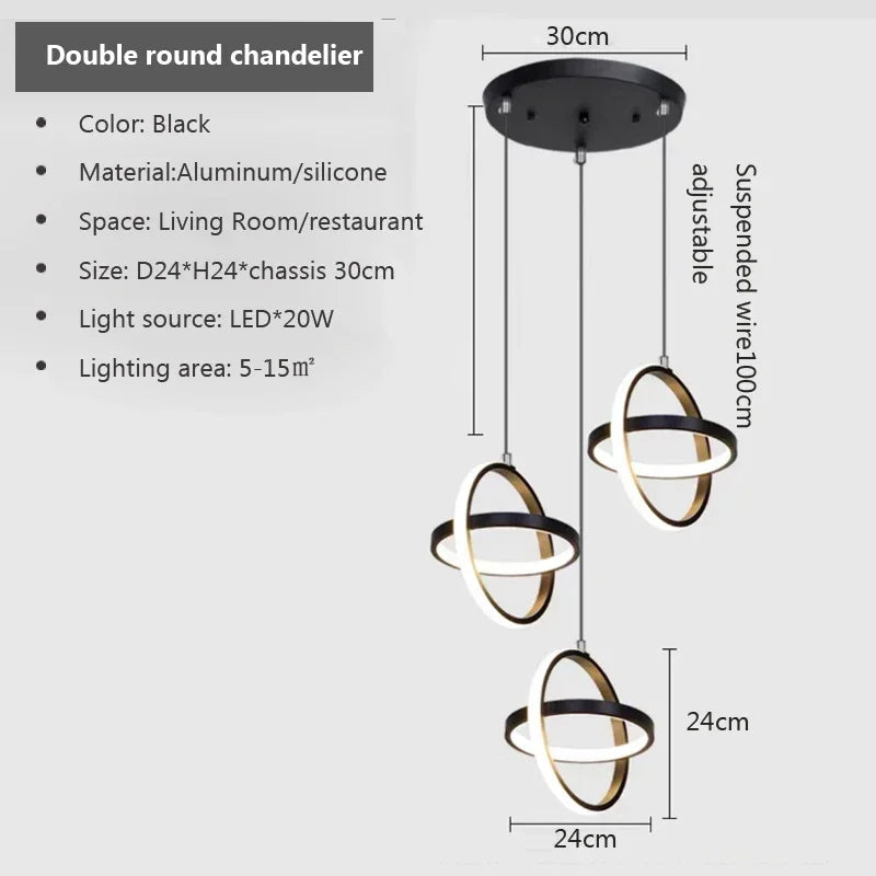 lustre moderne à LED pour un éclairage élégant et décoratif
