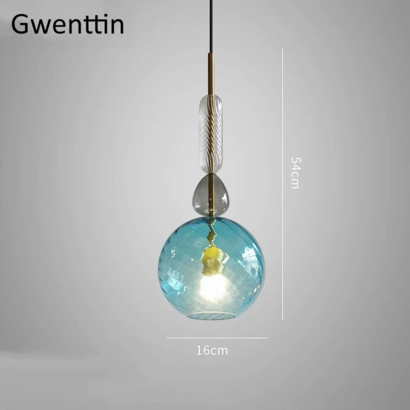 suspension en verre moderne pour décoration intérieure et luminaires