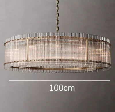 lustre de luxe en cristal double anneau doré led suspendu