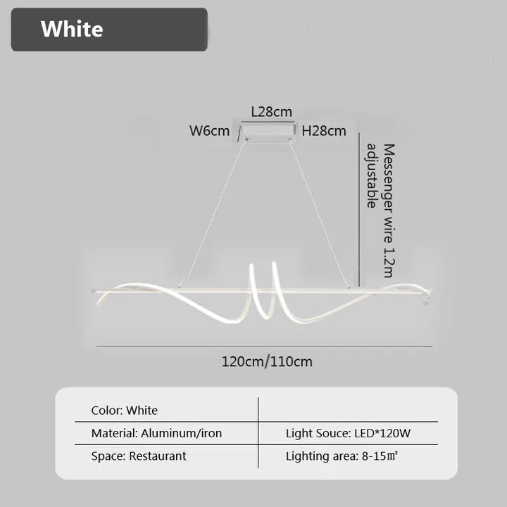 suspension moderne en led pour décoration intérieure élégante