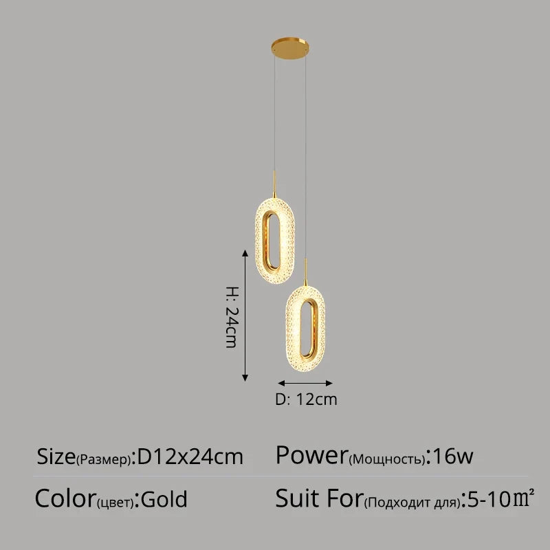 lustre moderne simple de luxe à tête unique