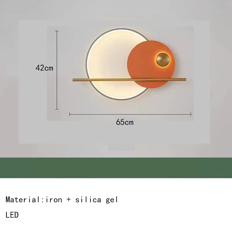applique murale led minimaliste avec anneau pour restaurant