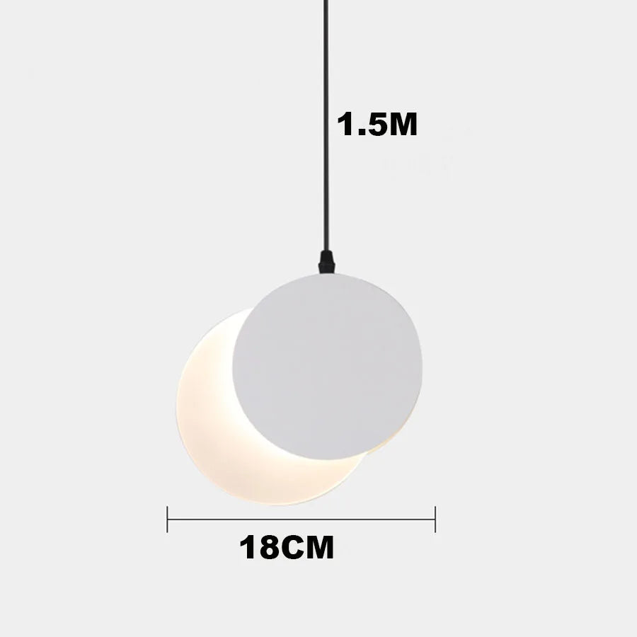suspension moderne lumière décorative design lune intérieur