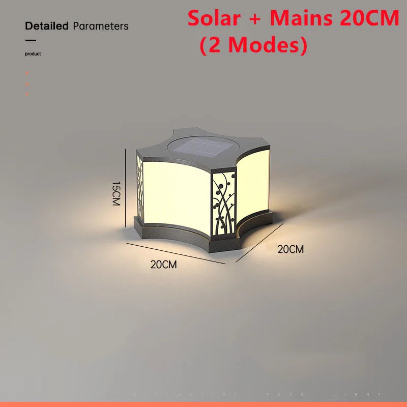 lampe solaire extérieure led en acier inoxydable pour jardin et clôture