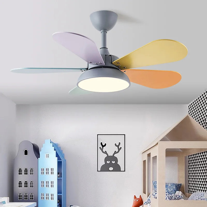 suspension ventilateur led moderne avec télécommande