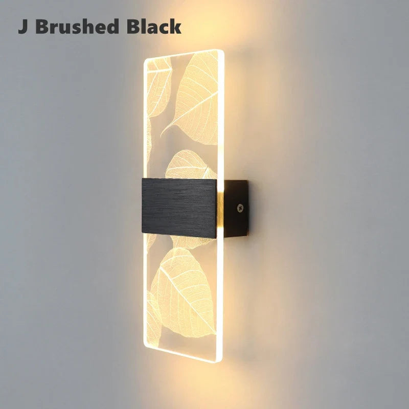 applique murale led nordique en acrylique doré brossé décoration intérieure