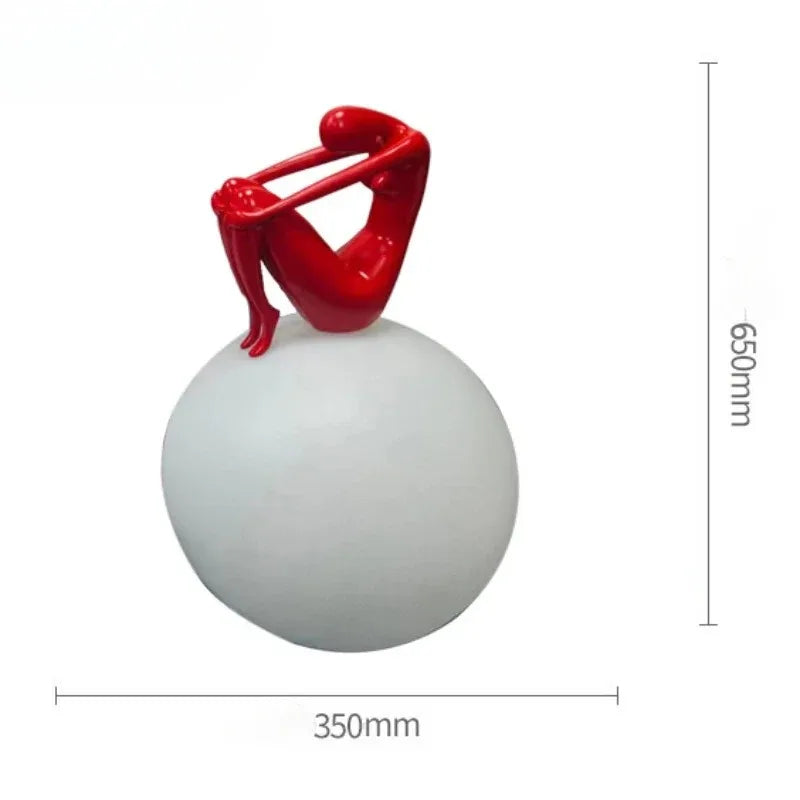 lampe de table créative design ballon humanoïde artistique