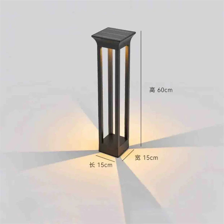 lampe solaire d'extérieur en aluminium pour éclairage de jardin