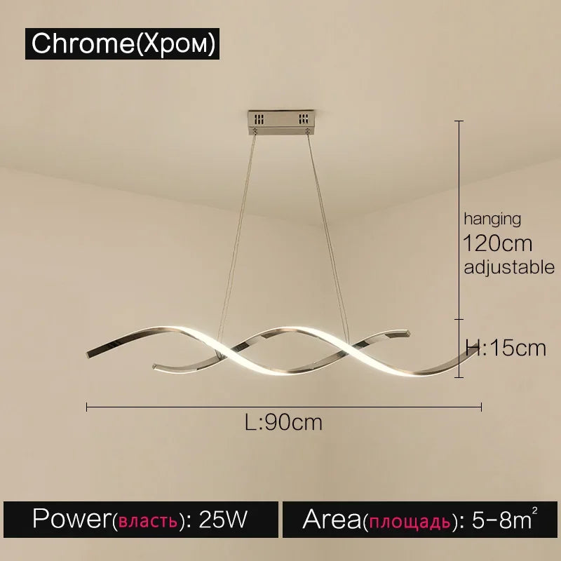 Living room chandelier Northern Europe chandelier creative restaurant ceiling lighted long chandelier living room lights