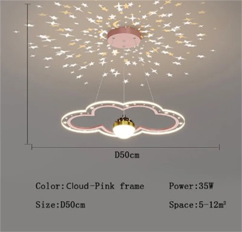 lustre moderne en forme d'étoile pour chambre d'enfant décorative