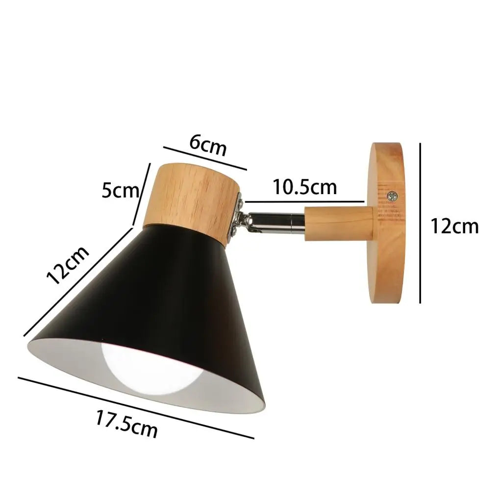 applique murale led en bois style nordique moderne