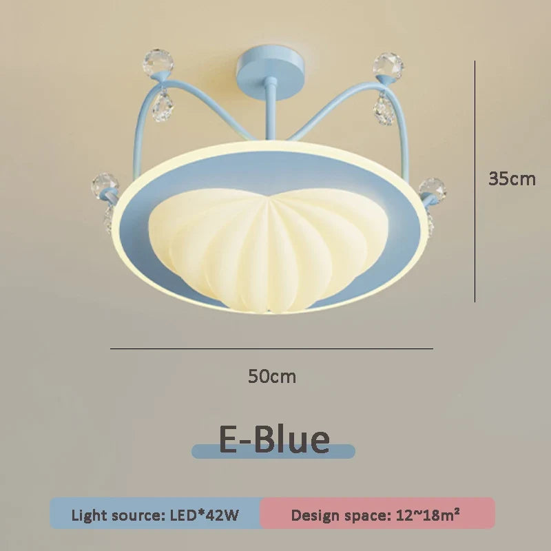lampe créative en cristal pour chambre de princesse moderne