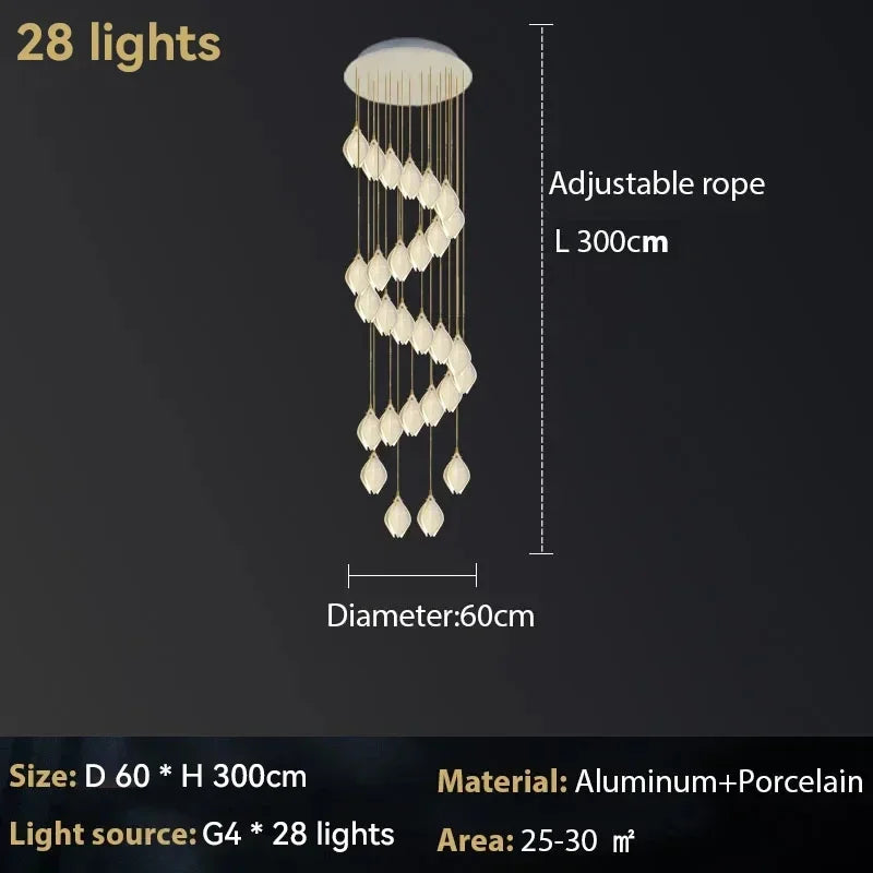 suspension magnolia pour décoration intérieure et éclairage élégant