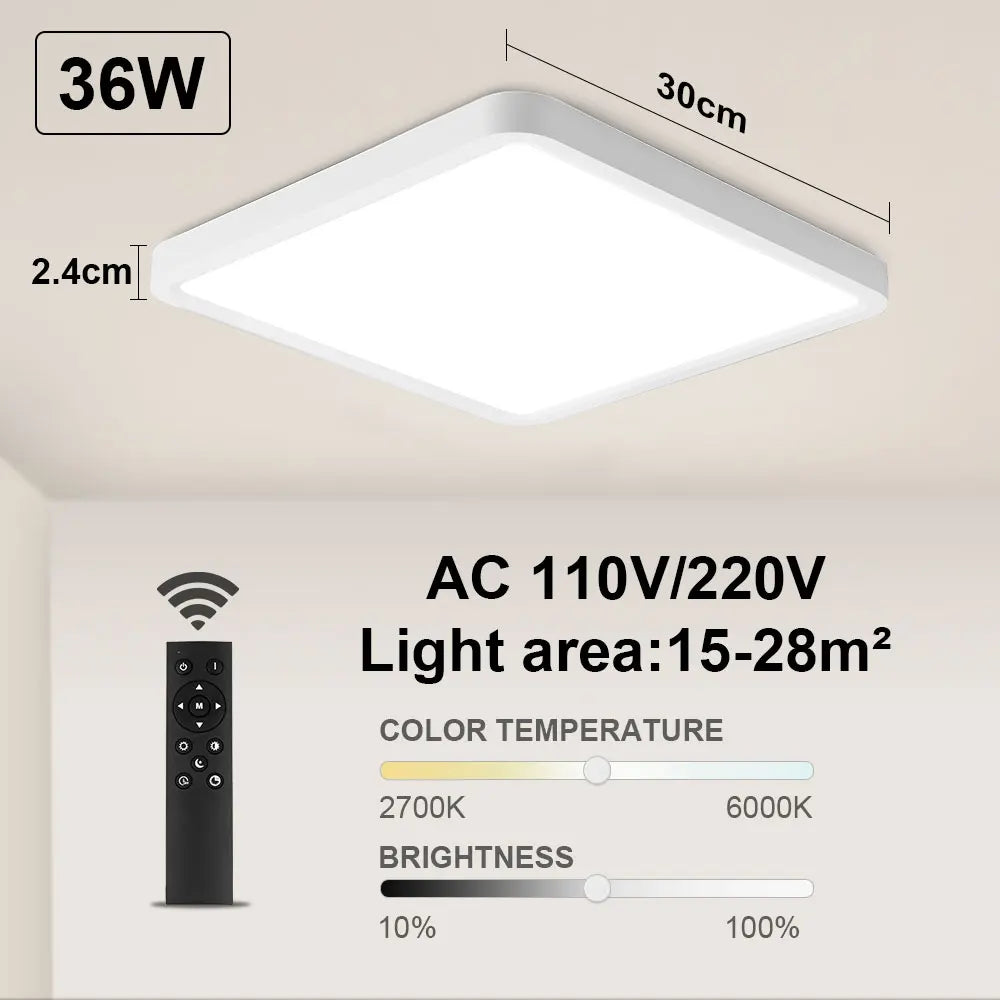 Tuya Smart LED plafonnier App commande vocale Alexa Google télécommande plafonniers carrés salon chambre éclairage