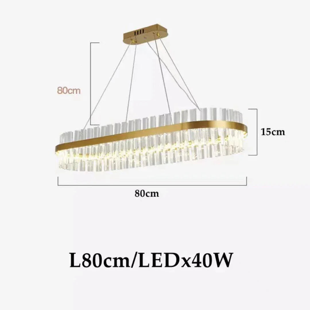 lustre led moderne en cristal pour un éclairage élégant