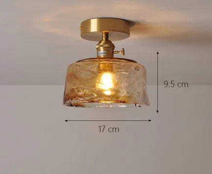 plafonnier moderne en verre pour intérieur et extérieur lumineux
