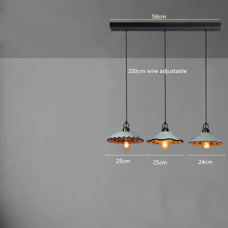 Suspension led en céramique moderne simple