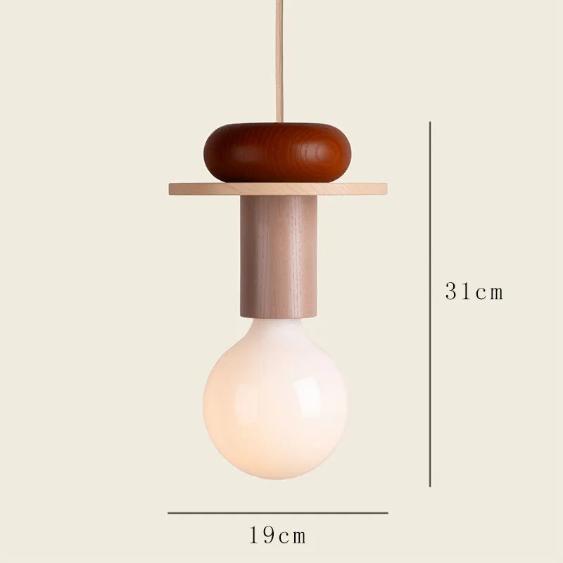 Bois moderne suspension LED lumières cuisine nordique décor à la maison lampe suspendue Restaurant plafond Lustre Lustre chambre luminaire