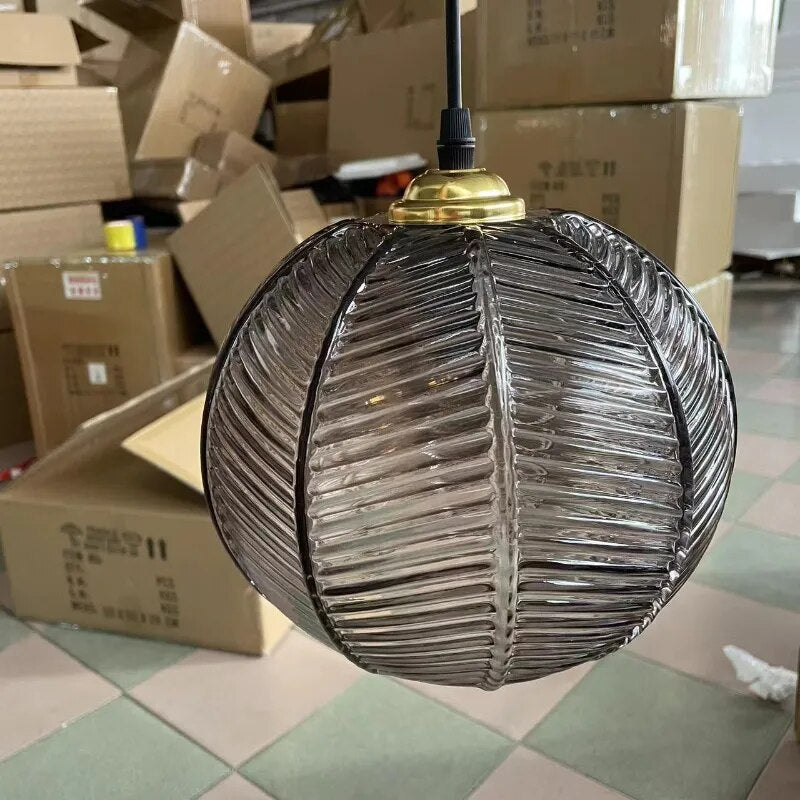 Lampe suspension nordique moderne verre