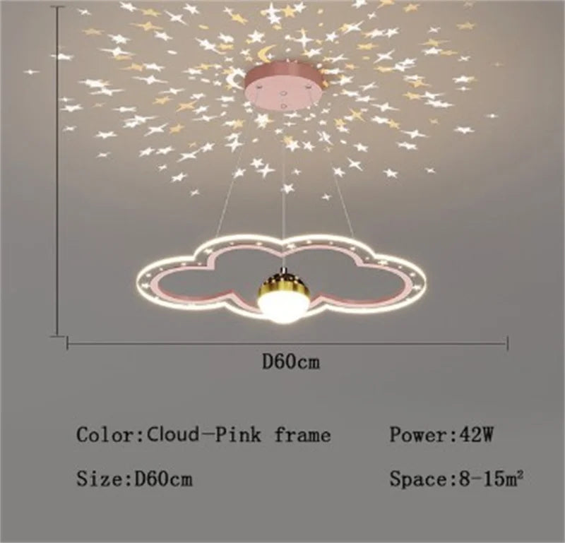 lustre moderne en forme d'étoile pour chambre d'enfant décorative