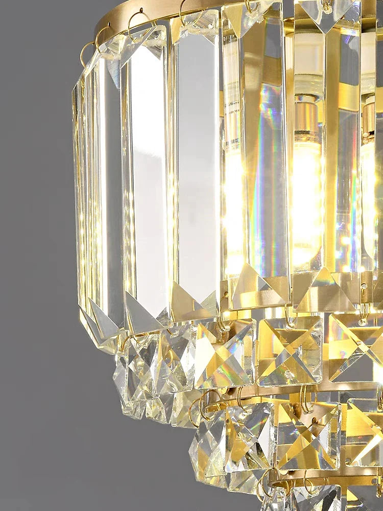 lustre en cristal de cuivre design pour décoration moderne