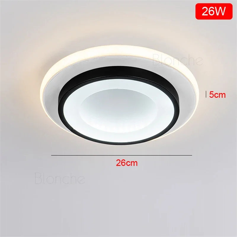 plafonnier moderne à leds design rond ou carré pour décoration intérieure