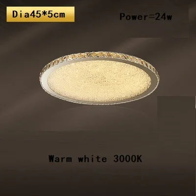 plafonnier led rond en cristal k9 design nordique luxueux romantique et chaleureux
