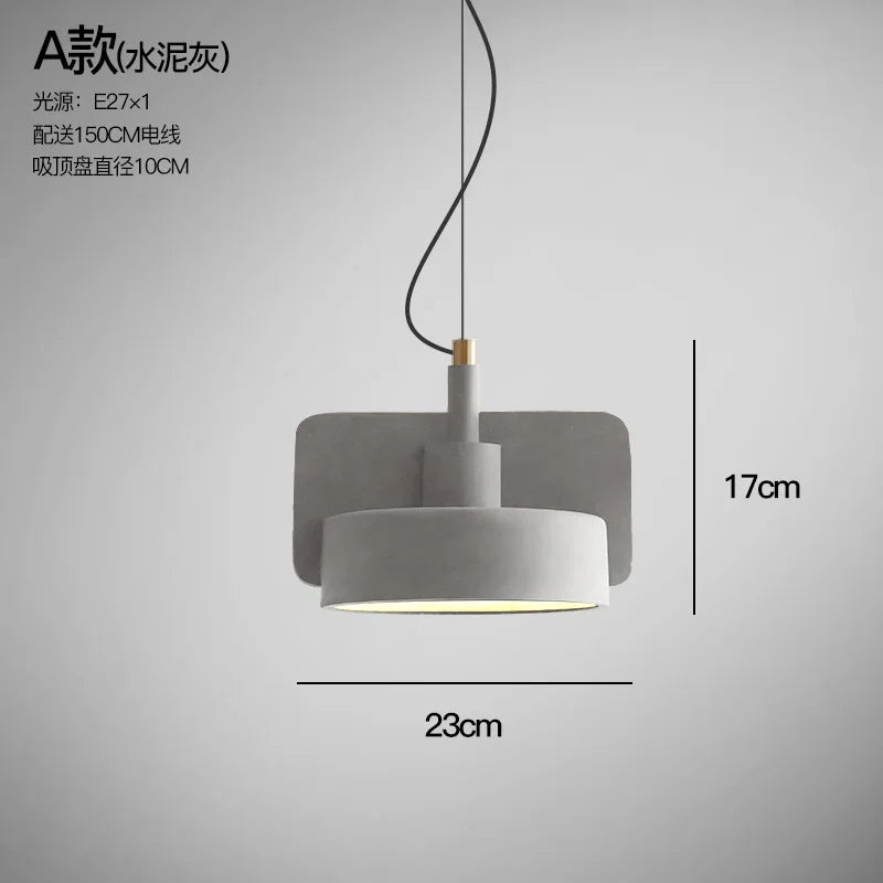 suspension industrielle en ciment pour décoration intérieure rétro