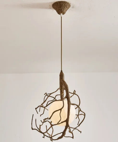 lustre rétro nordique style wabi-sabi personnalisé pour restaurant et boutique