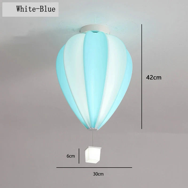 Kids Children's Ceiling Chandelier Light Air Ballon Design Remote Control LED Pendant Chandelier Lamps White Pink Yellow Blue