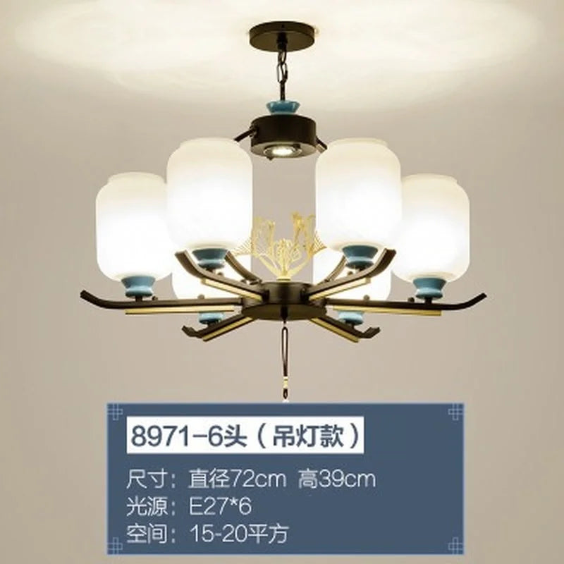 lustre rétro chinois pour un éclairage élégant et chaleureux