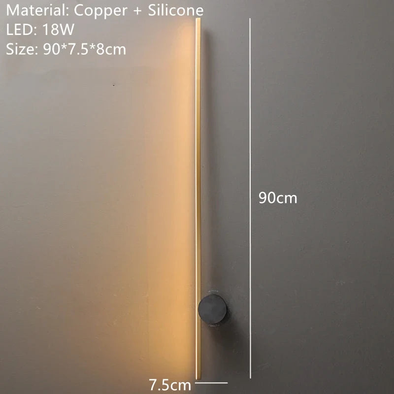 applique murale led en cuivre style minimaliste pour ambiance chaleureuse