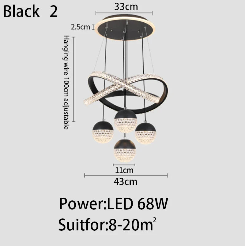 suspension moderne lumineuse pour restaurant bar ou appartement