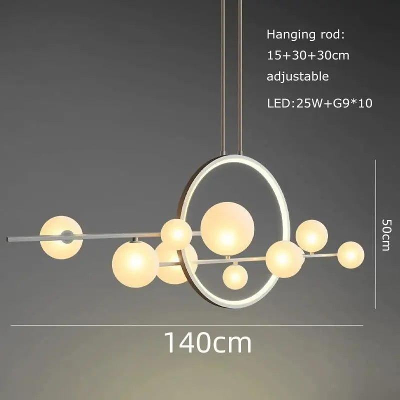 Nordic creative G9 LED dining room chandelier Modern industrial style living room, kitchen island home decoration chandelier