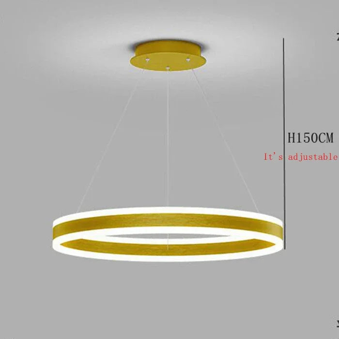 lustre circulaire à led design avec intensité variable pour intérieur